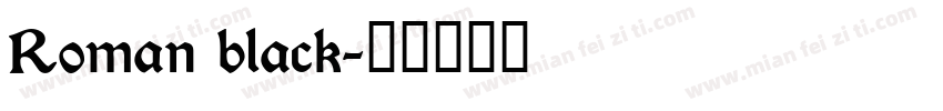 Roman black字体转换